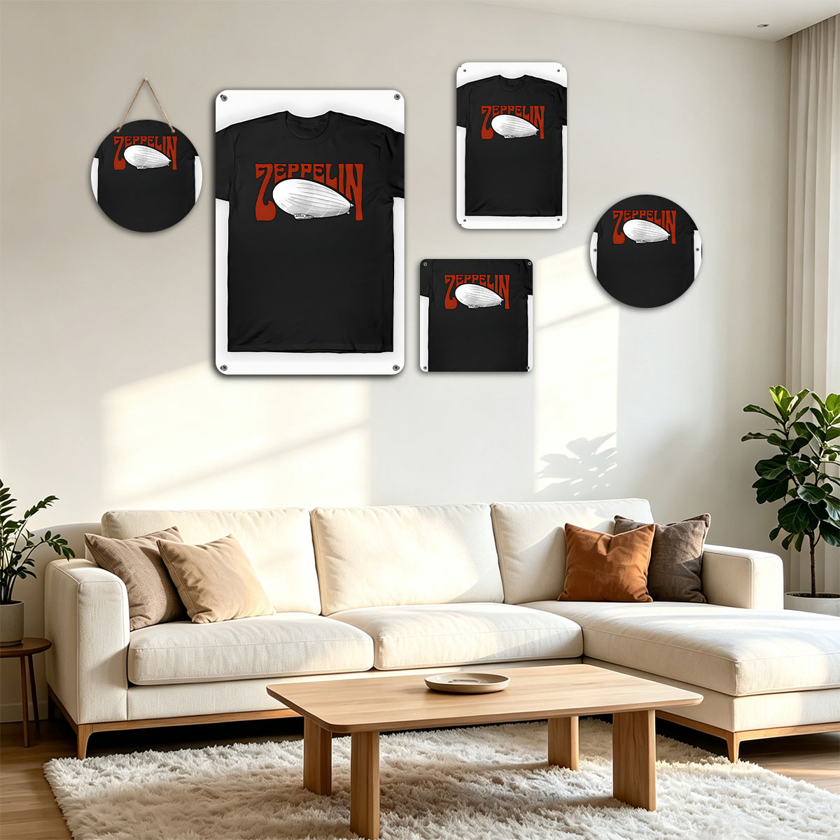 Led Zeppelin Airship Logo T-Shirt - painting