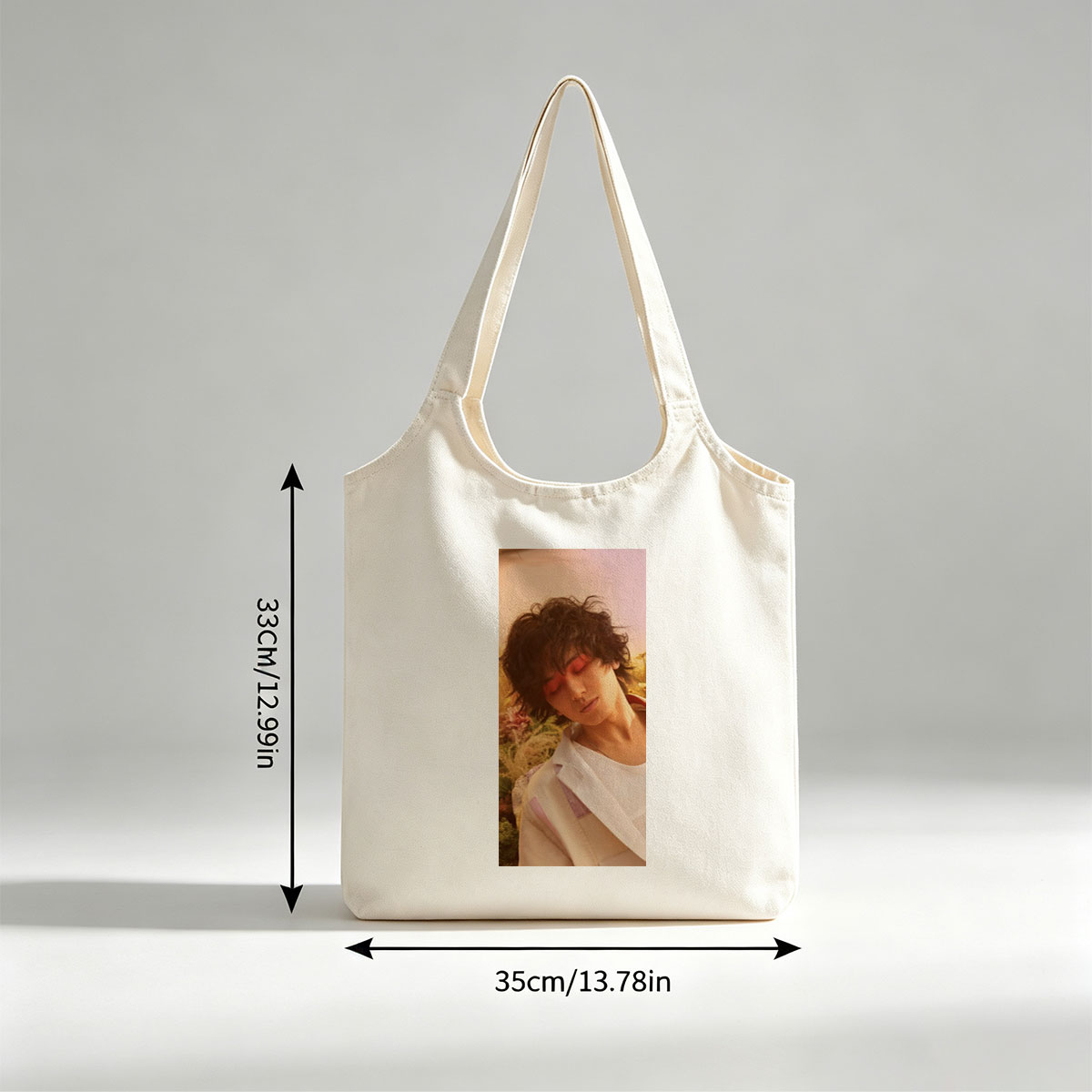 Yuta Okkotsu in a Dreamy Garden Scene with Soft Lighting and Vibrant Makeup - Canvas shoulder bags/