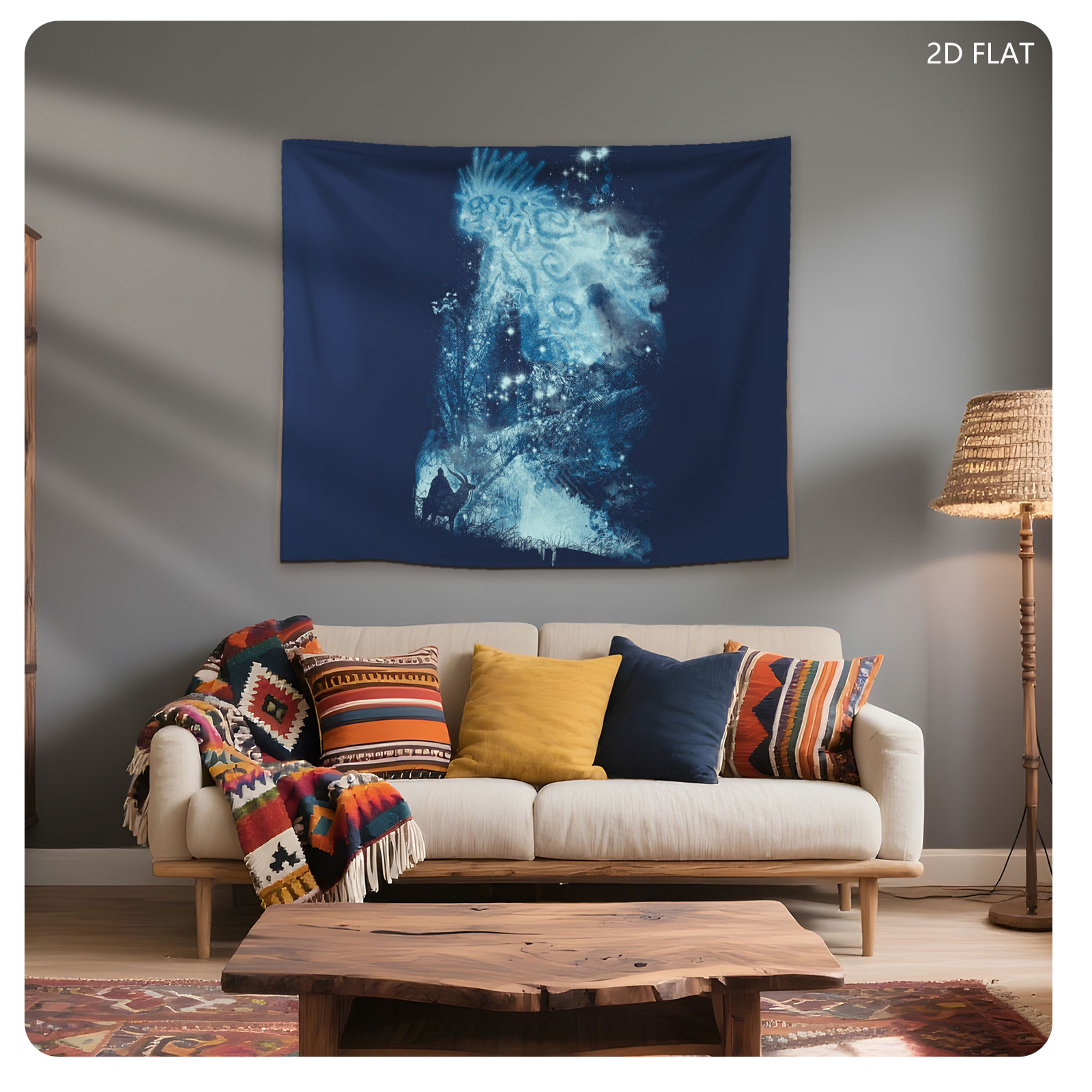 Frozen Kingdom: Ice Spirit and Winter Forest - Tapestry