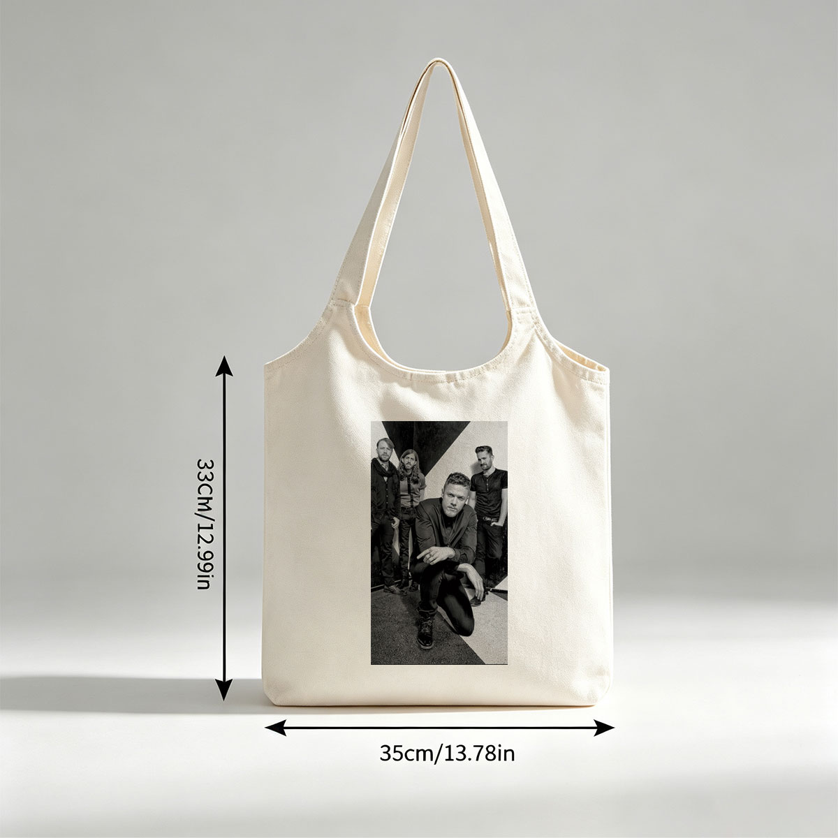 OneRepublic Band Members in a Stylish Black and White Group Photo - Canvas shoulder bags/