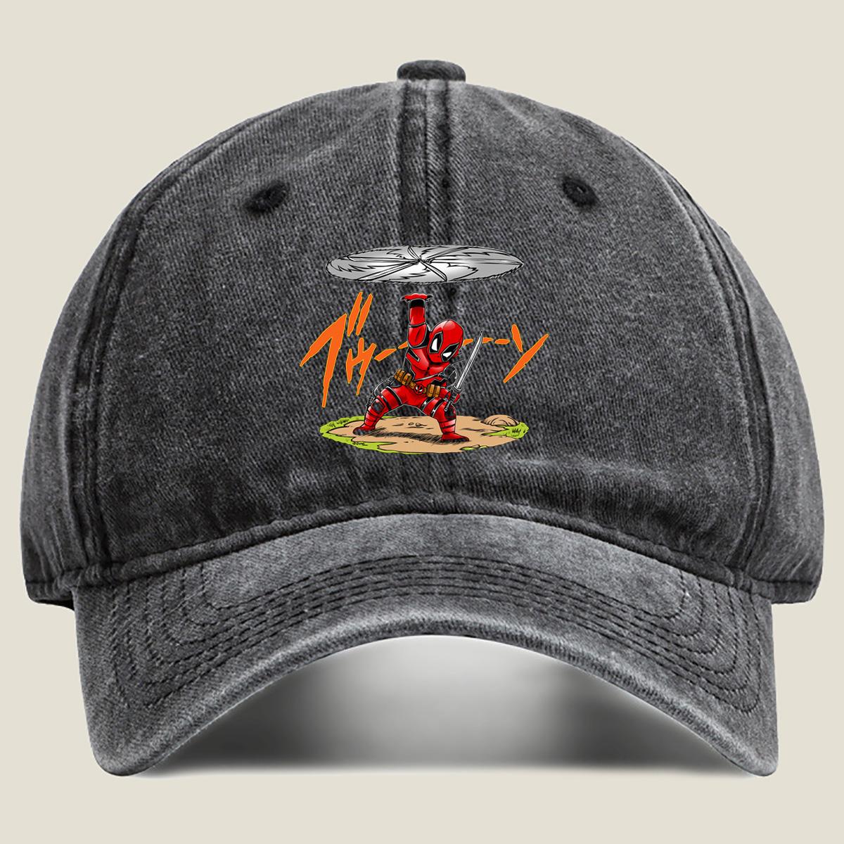 Deadpool vs. UFO - Washed Denim - Baseball Cap