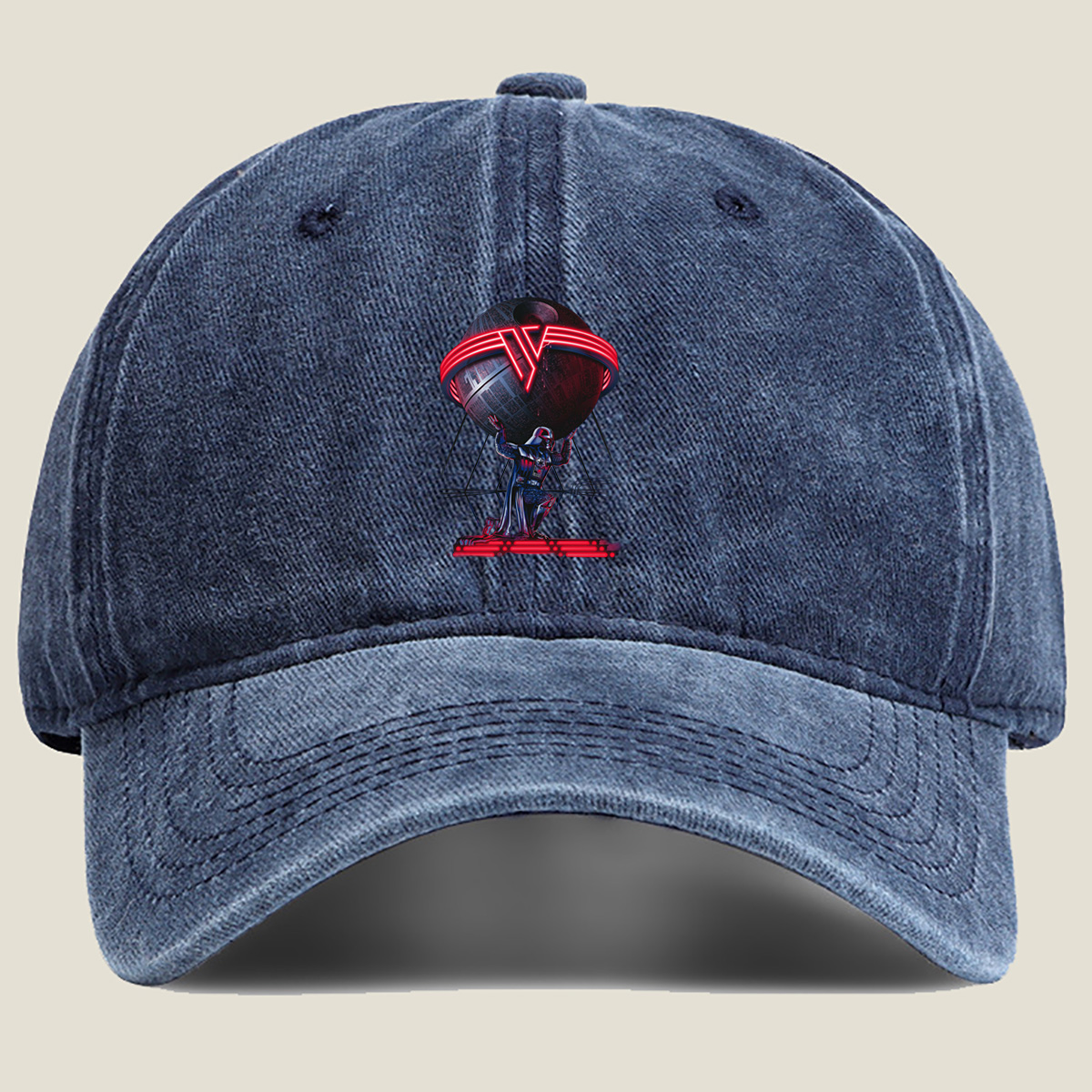 Darth Vader and the Death Star - Washed Denim - Baseball Cap