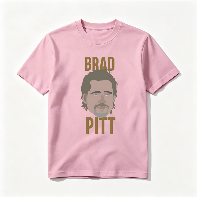 Brad Pitt Portrait Art - Tee