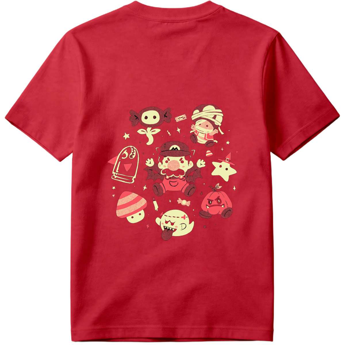 Super Mario Characters in Halloween Costumes - Tee