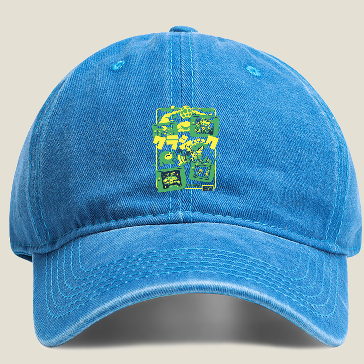 Yoshi's Island: Yoshi, Kamek, and Egg Adventure - Washed Denim - Baseball Cap