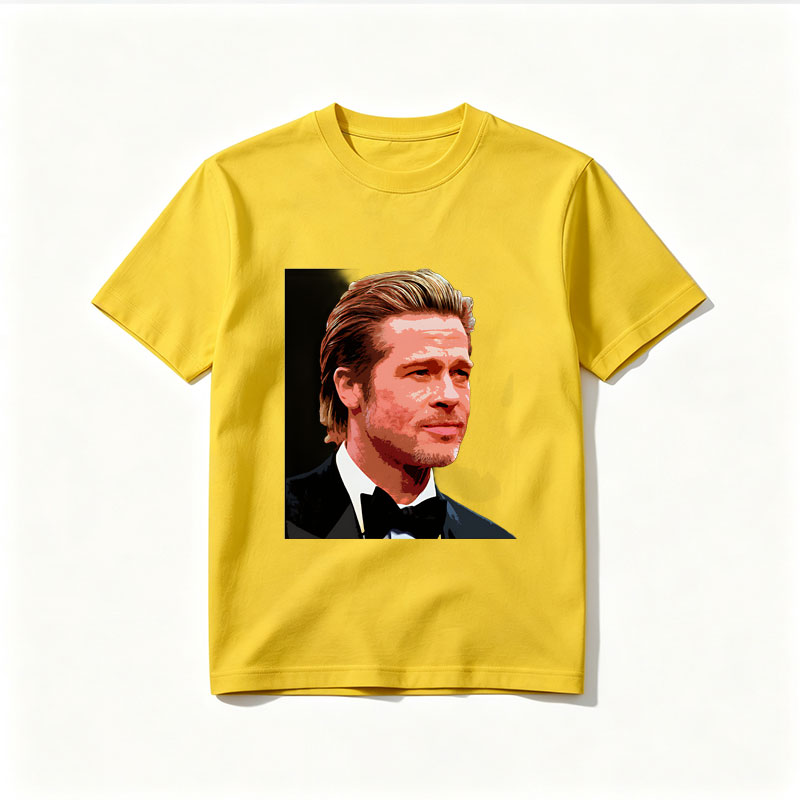 Brad Pitt in a Tuxedo Portrait - Tee