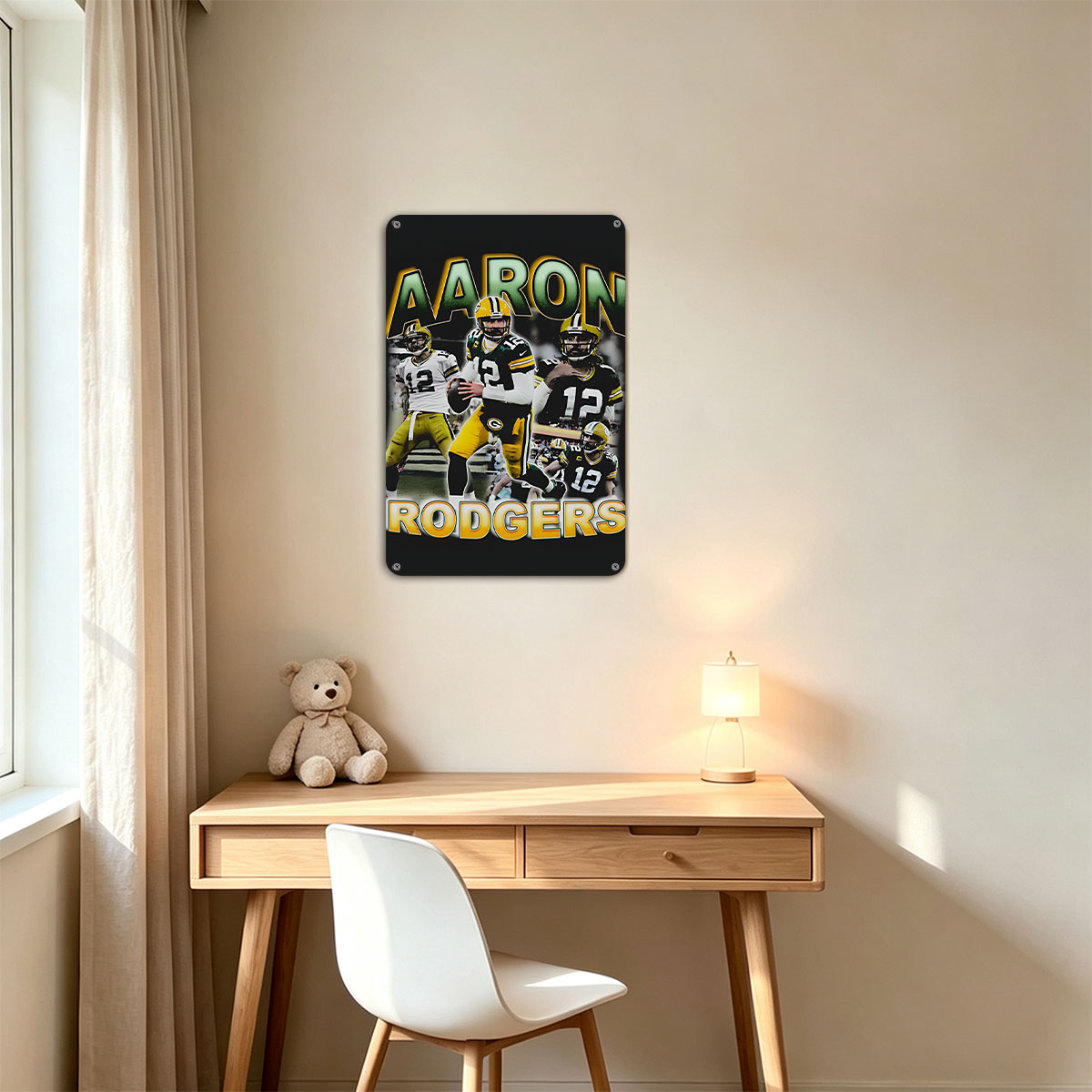 Aaron Rodgers Green Bay Packers NFL Quarterback Action Montage - painting