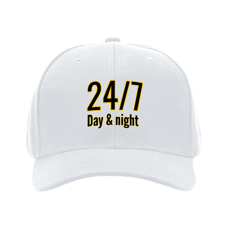 1pc New Baseball Cap with 24/7 Day & Night Print Unisex Adjustable Hat for Outdoor Activities and Daily Wear Suitable for Adults and Teens