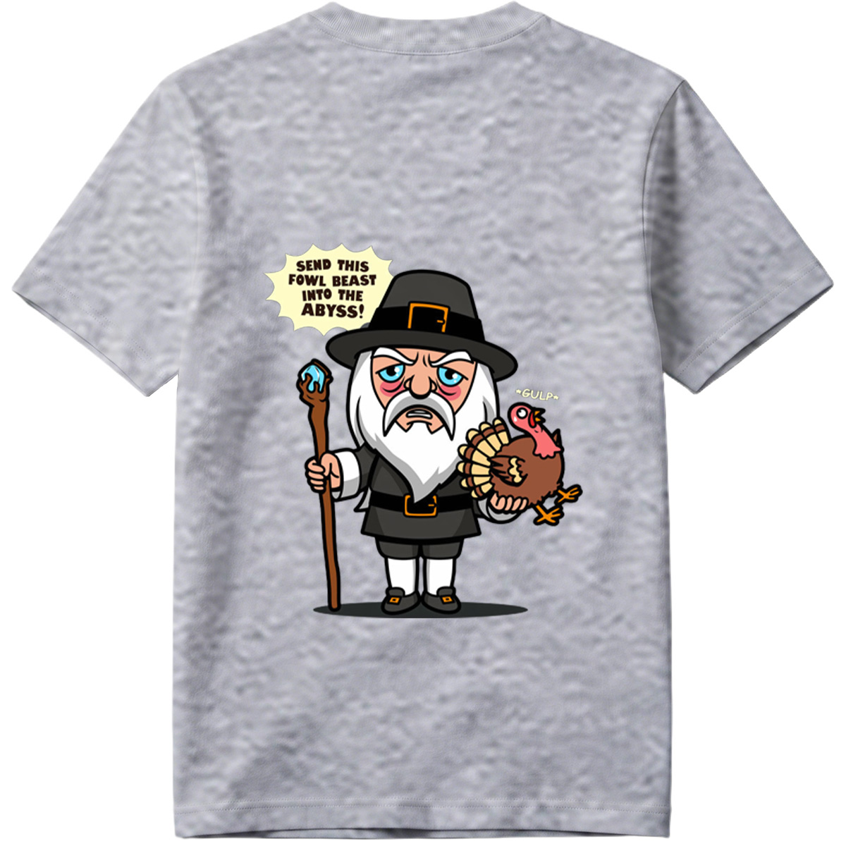 Pilgrim Wizard and Turkey - Tee