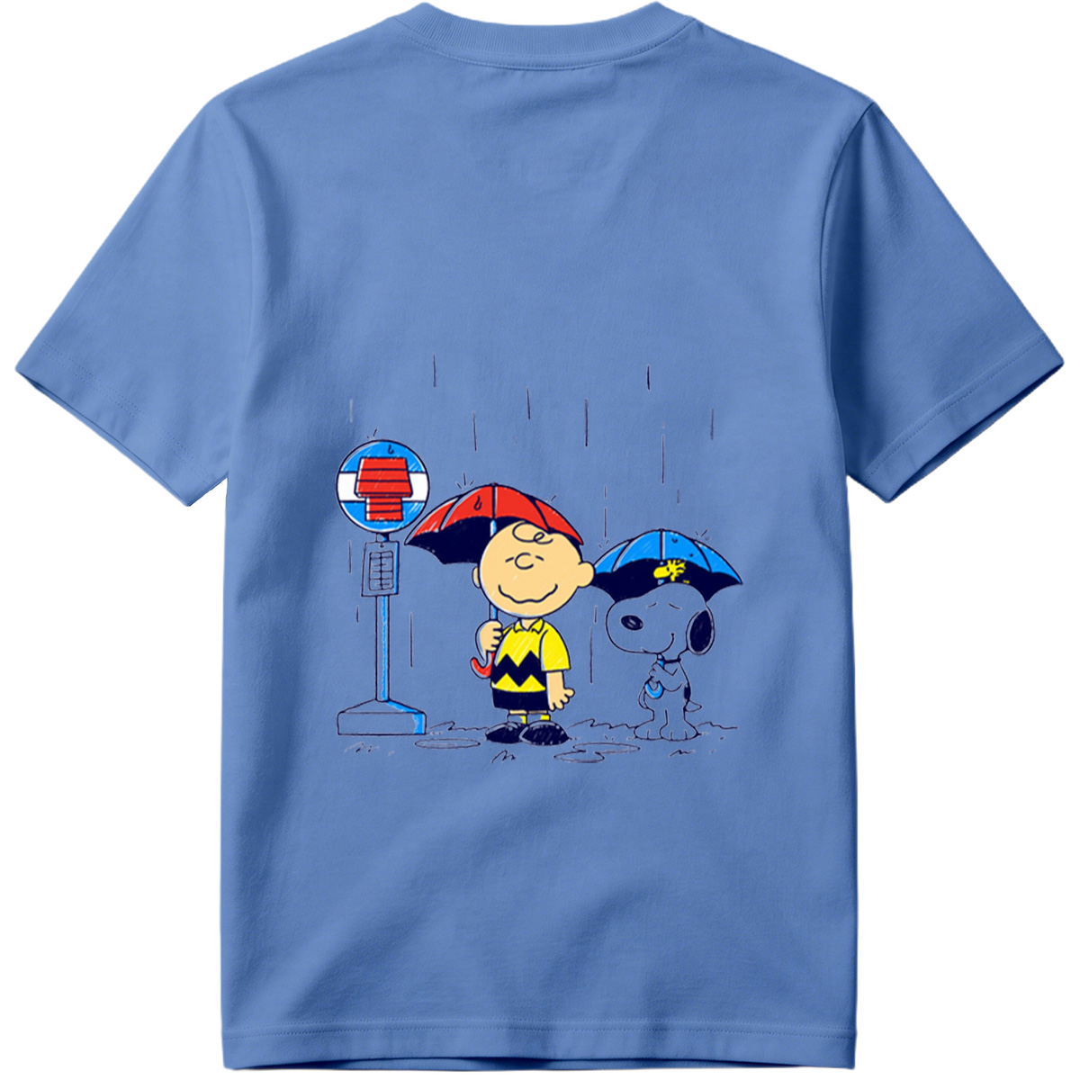 Peanuts: Charlie Brown and Snoopy in the Rain - Tee