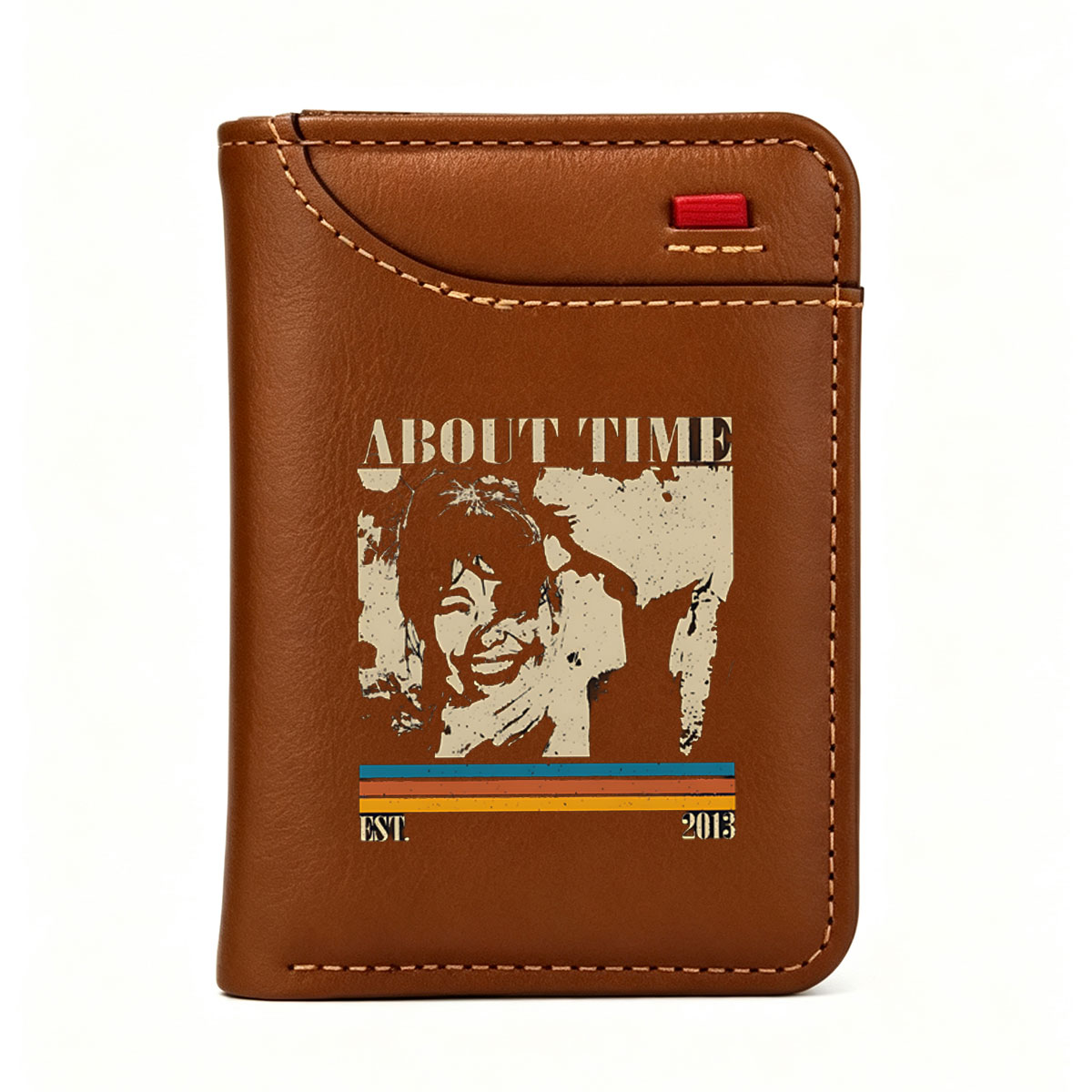 About Time 2013 Film Poster Featuring Rachel McAdams and Domhnall Gleeson - Vertical Style Wallet