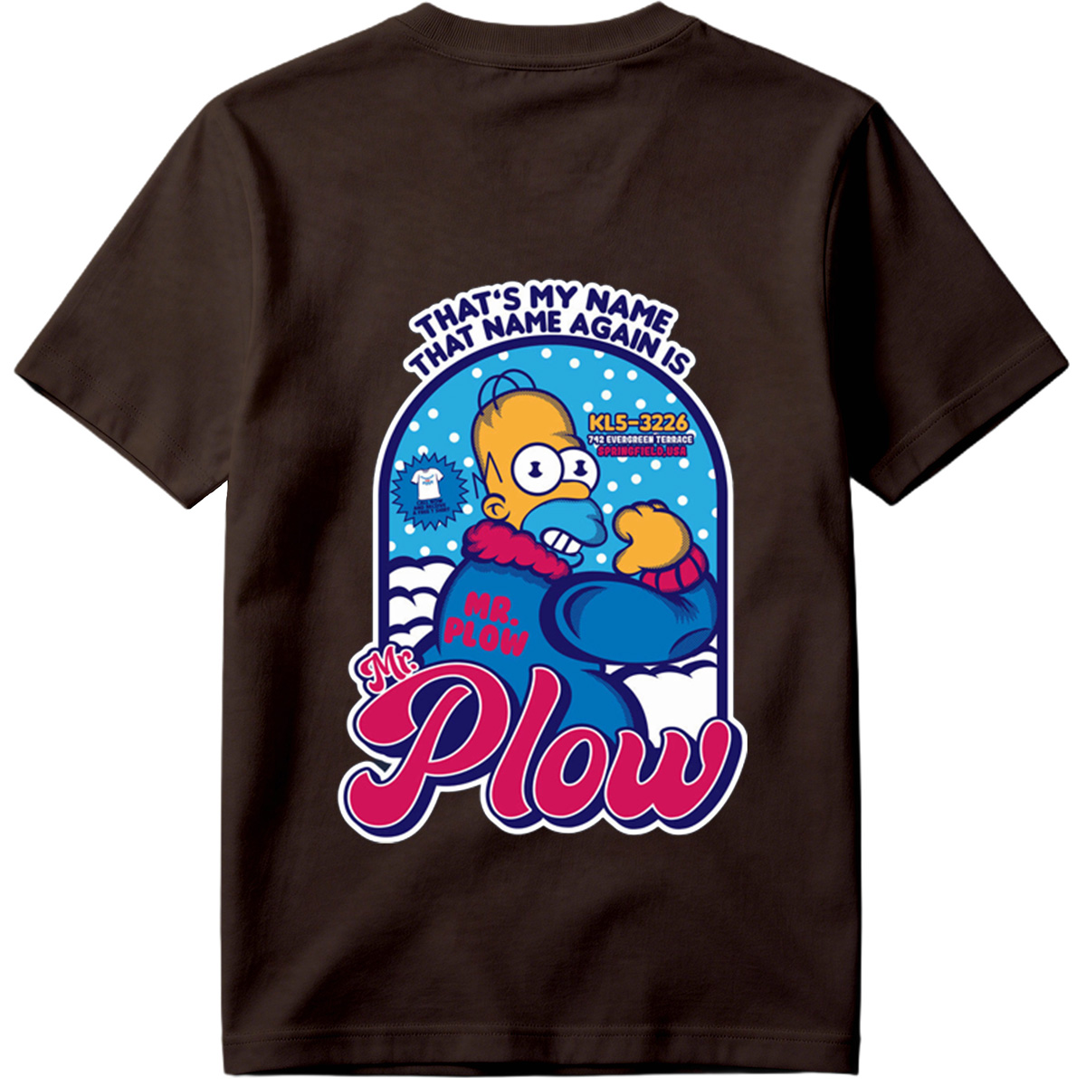 Homer Simpson Mr. Plow Springfield USA - Tee