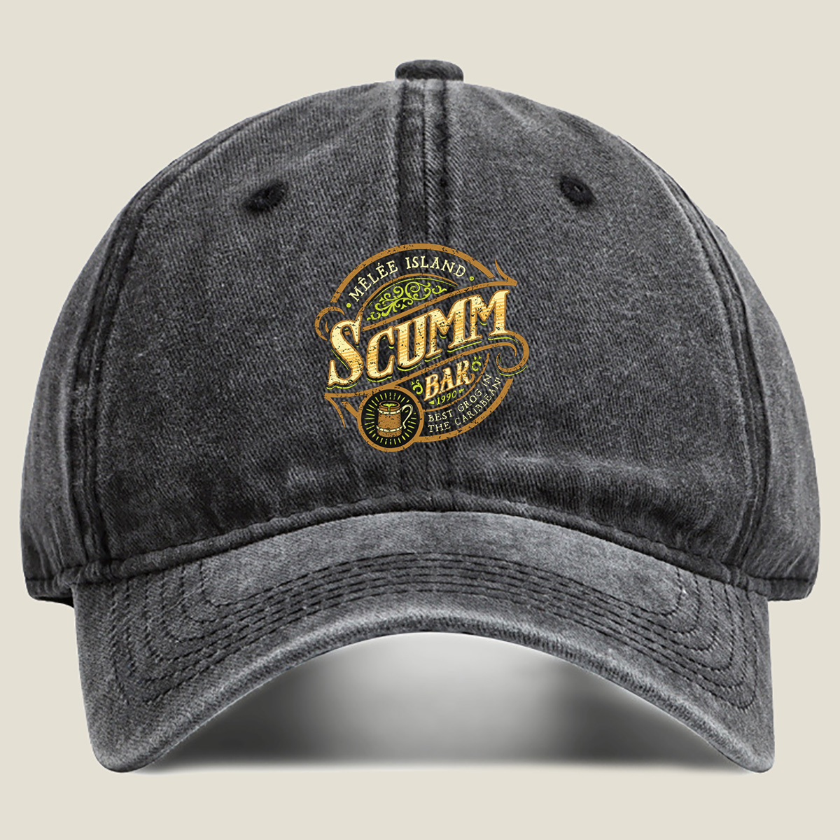 Scumm Bar - Melee Island 1990 - Washed Denim - Baseball Cap
