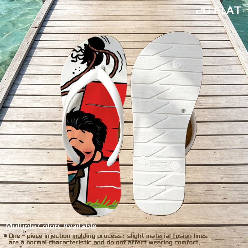 Man with Tentacles and Red Box -  flip-flops