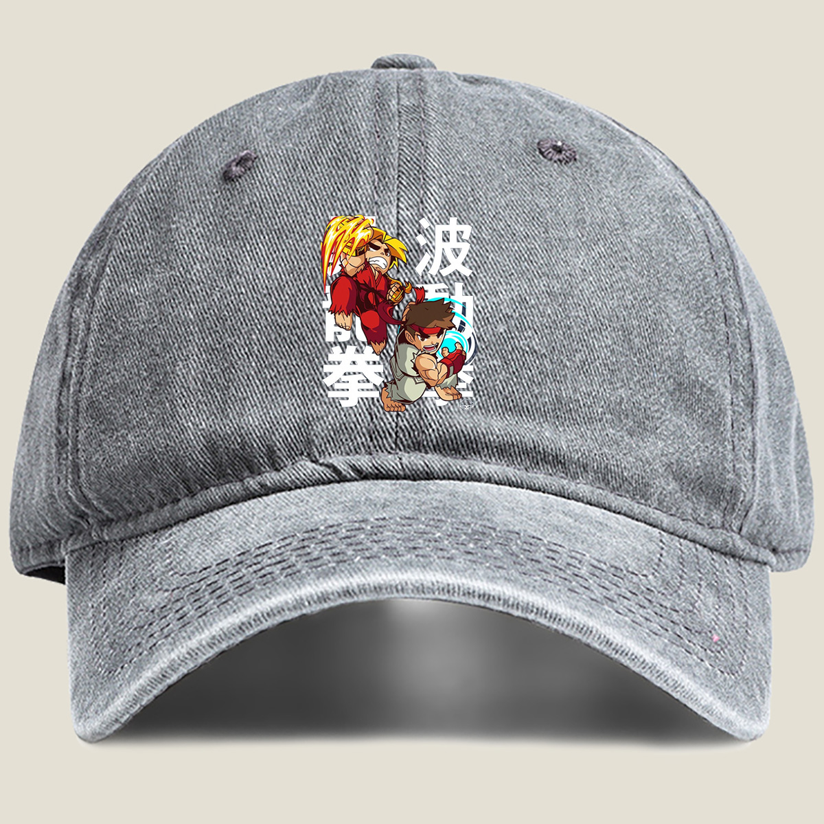 Street Fighter - Ryu and Ken - Washed Denim - Baseball Cap