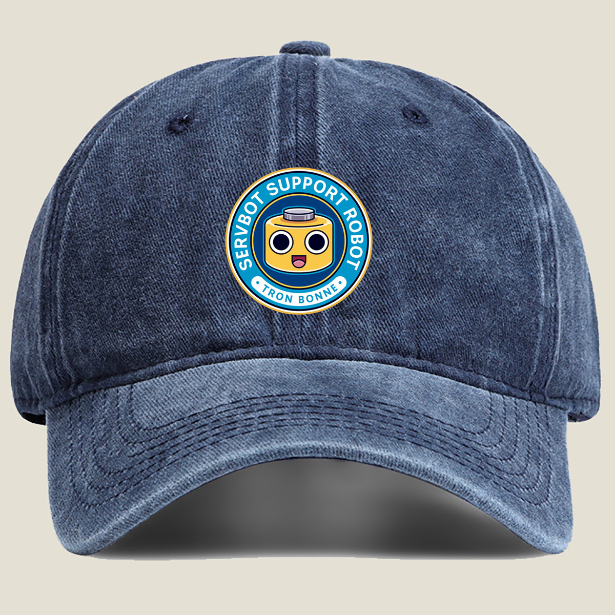 Tron Bonne Servbot Support Robot - Washed Denim - Baseball Cap