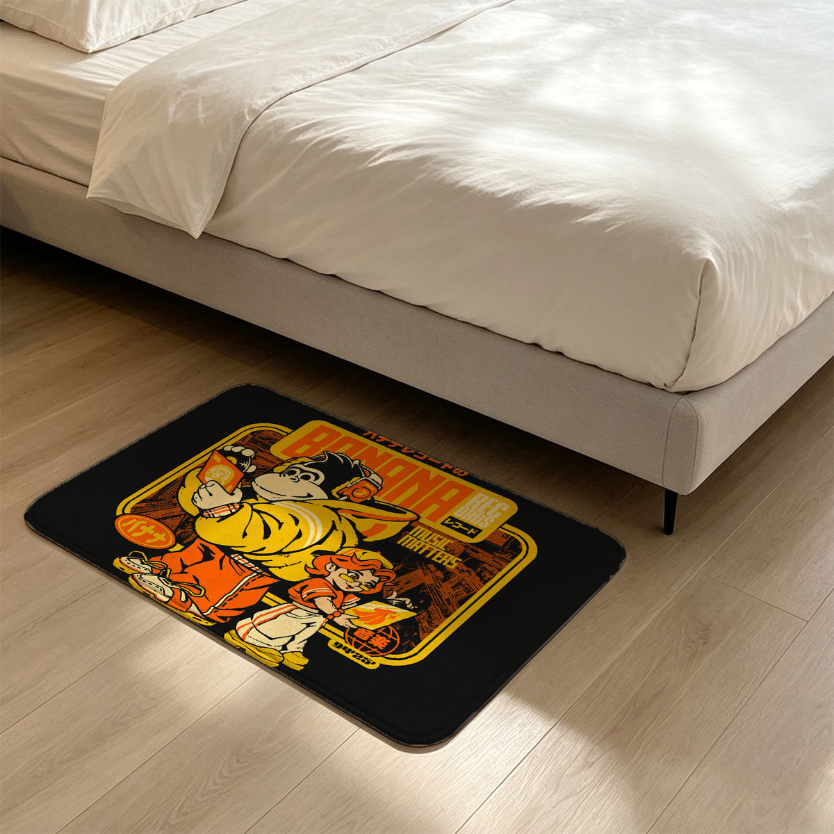 Banana Records: Donkey Kong & Diddy Kong Music Matters Artwork - Flannel floor mat