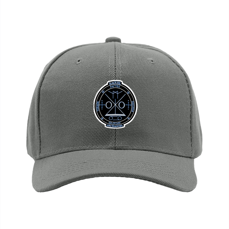 1pc New Baseball Cap with Archangel Raguel Symbol Print Unisex Adjustable Hat for Outdoor Activities and Casual Wear Suitable for Adults Who Love Mystical and Spiritual Designs