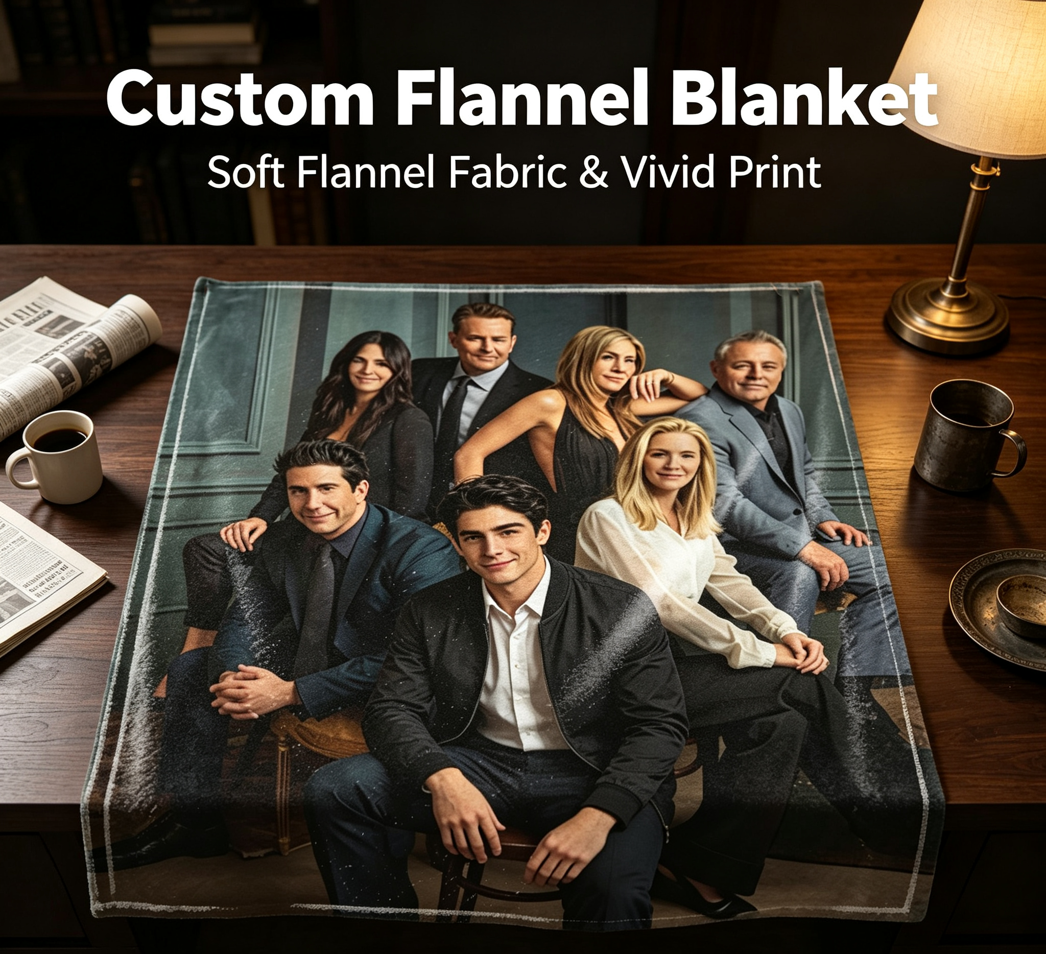 Custom Face Blanket The Young and the Restless Flannel Blanket Cozy Living Room Gift for Fans