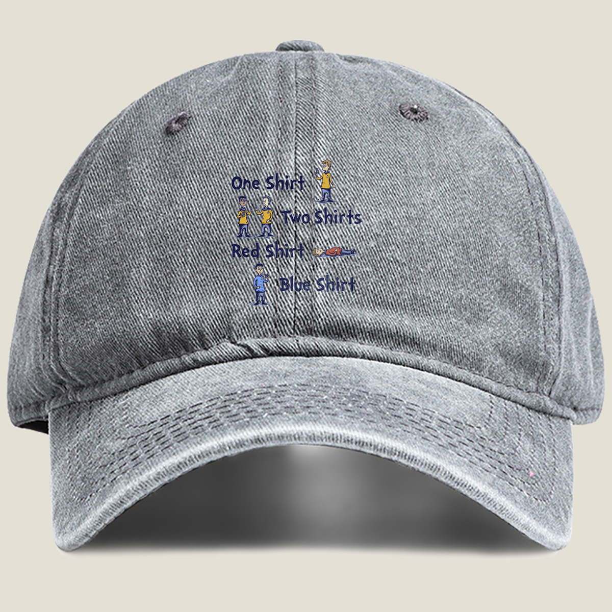 Star Trek: One Shirt, Two Shirts, Red Shirt, Blue Shirt - Washed Denim - Baseball Cap