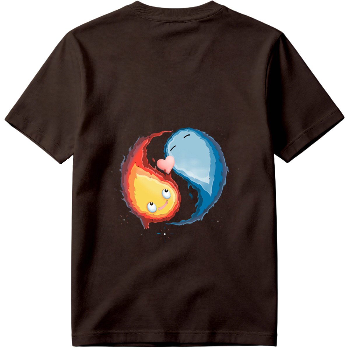 Yin Yang Fire and Ice Characters in Space - Tee