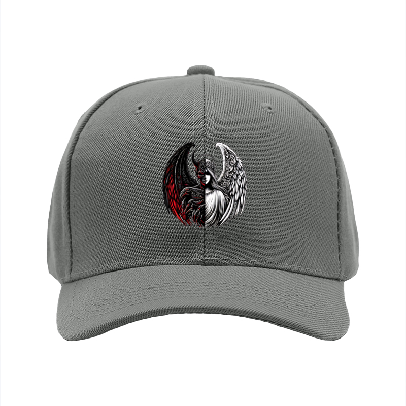1pc New Baseball Cap Angel Devil Split Wings Print Unisex Adjustable Hat for Streetwear Outdoor Activities Adults Fashion Accessories