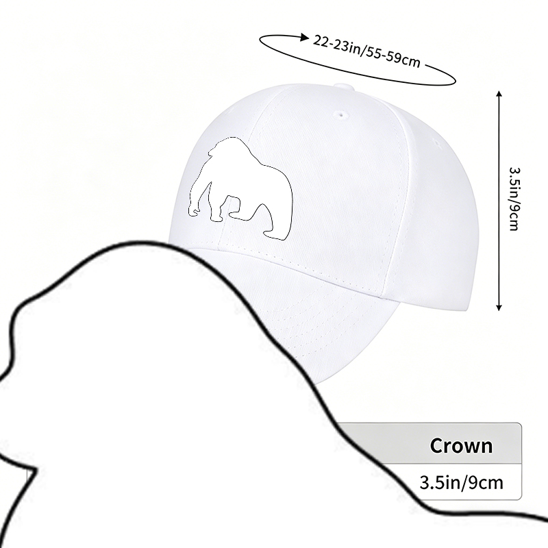 Unisex Classic Baseball Cap with Lion Silhouette Print - Perfect for Outdoor Activities, Casual Wear, and Everyday Use - Ideal for Adults Who Love Animal Designs and Stylish Headwear