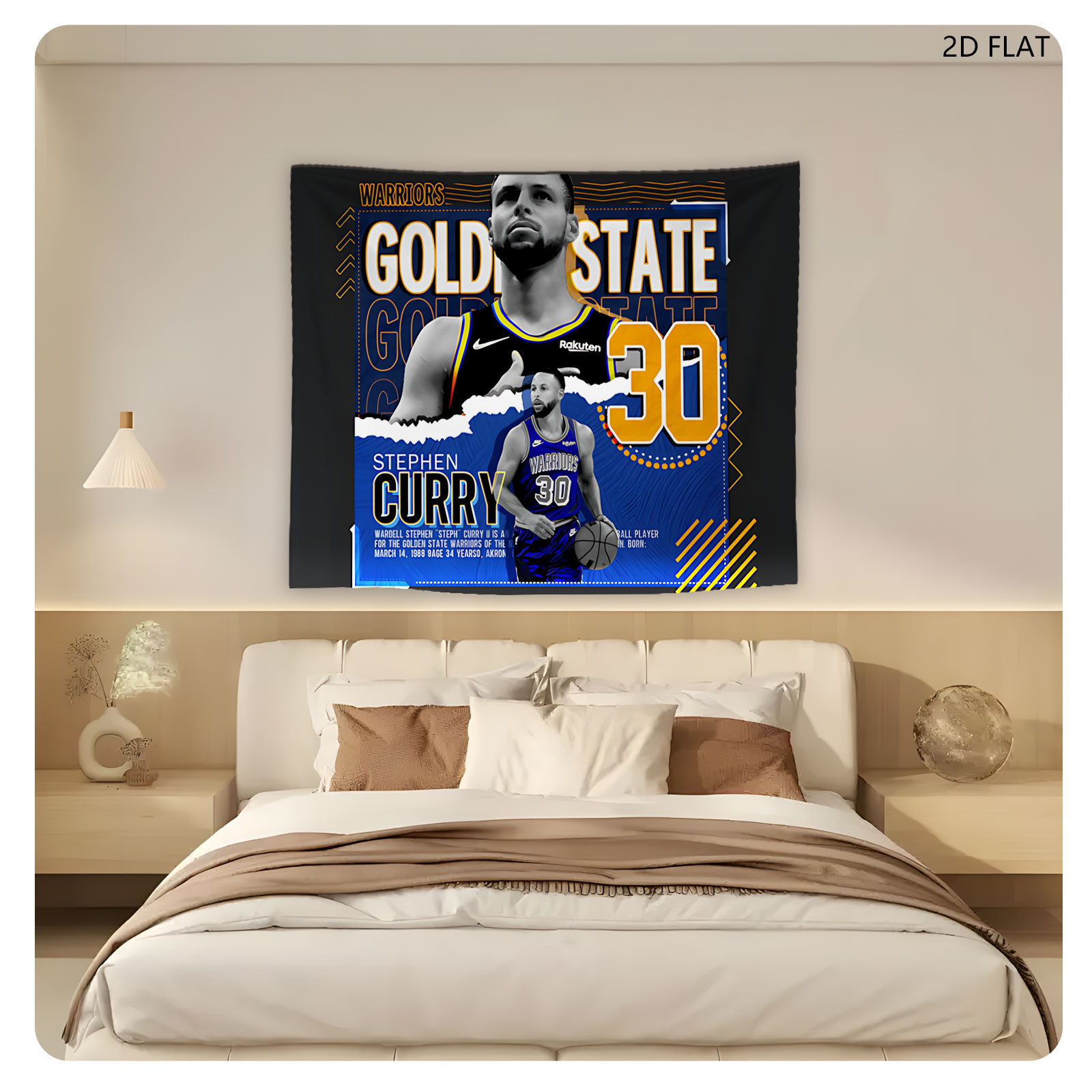 Stephen Curry, Golden State Warriors #30, NBA Basketball Player - Tapestry