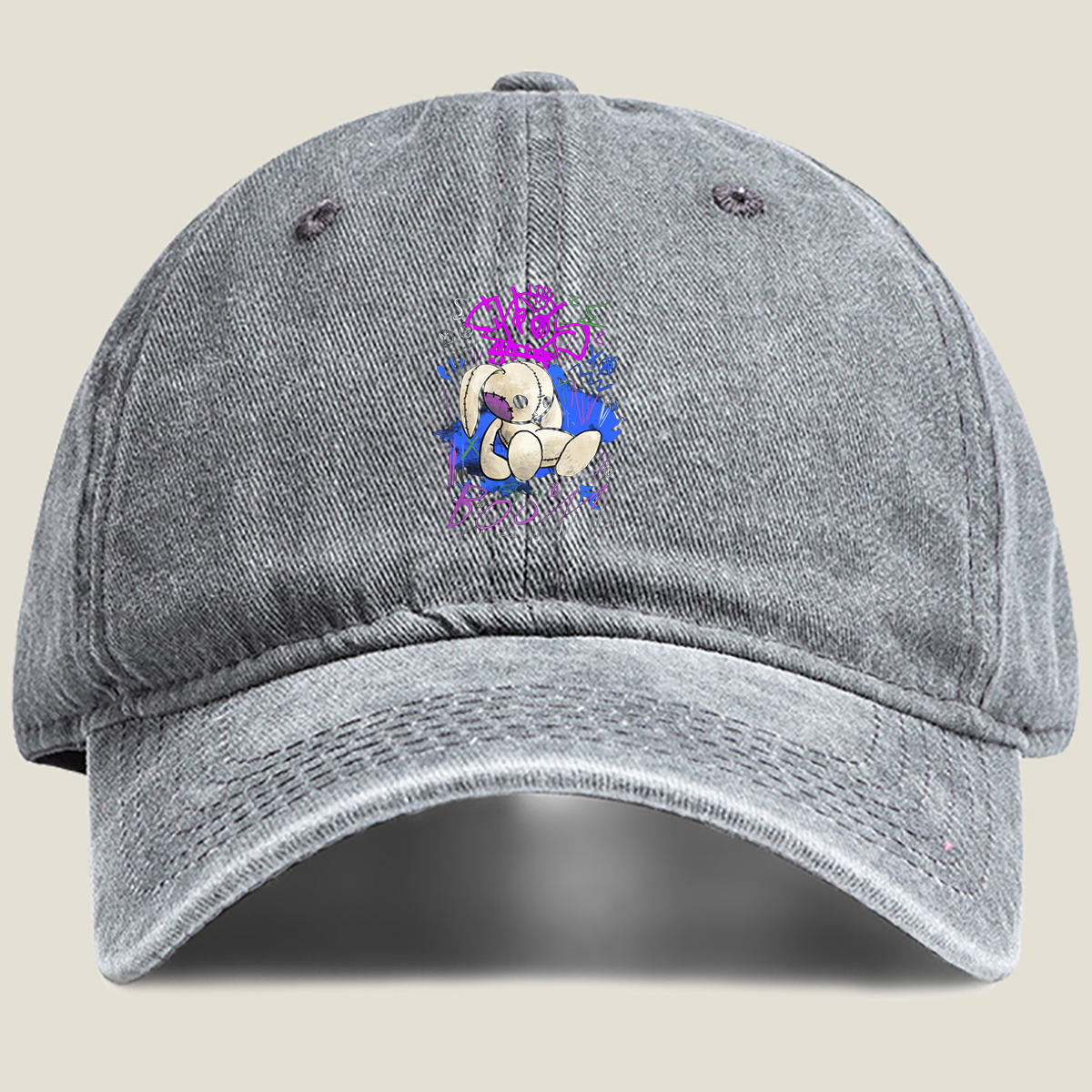 Bunnie Boom - Washed Denim - Baseball Cap