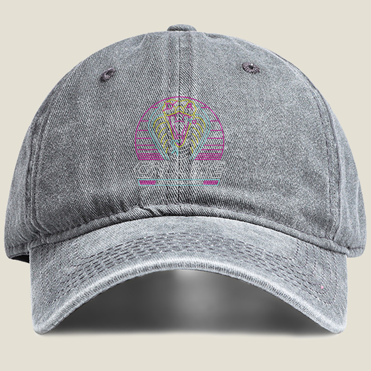 Call Me Snake - Washed Denim - Baseball Cap