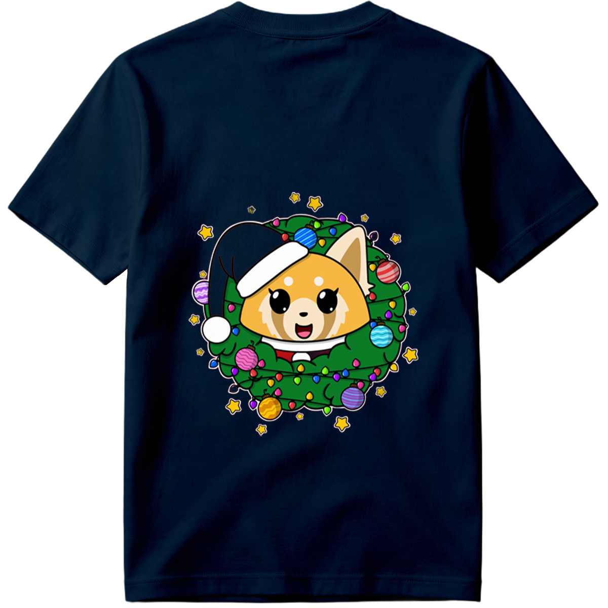 Chibi Dog in Christmas Wreath - Tee