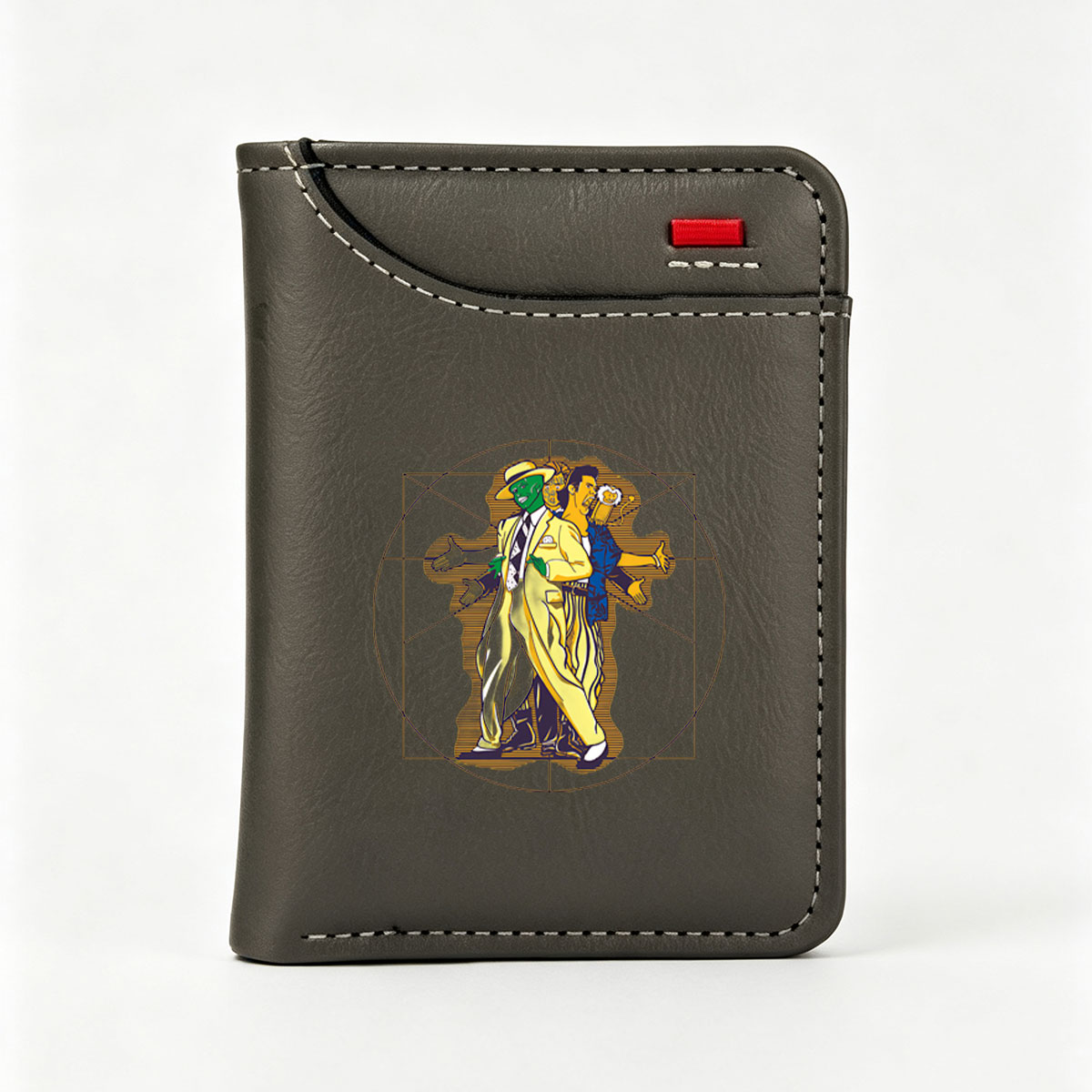 The Green Hornet, Kato, and a Beer-Drinking Man in a Blue Suit - Vertical Style Wallet