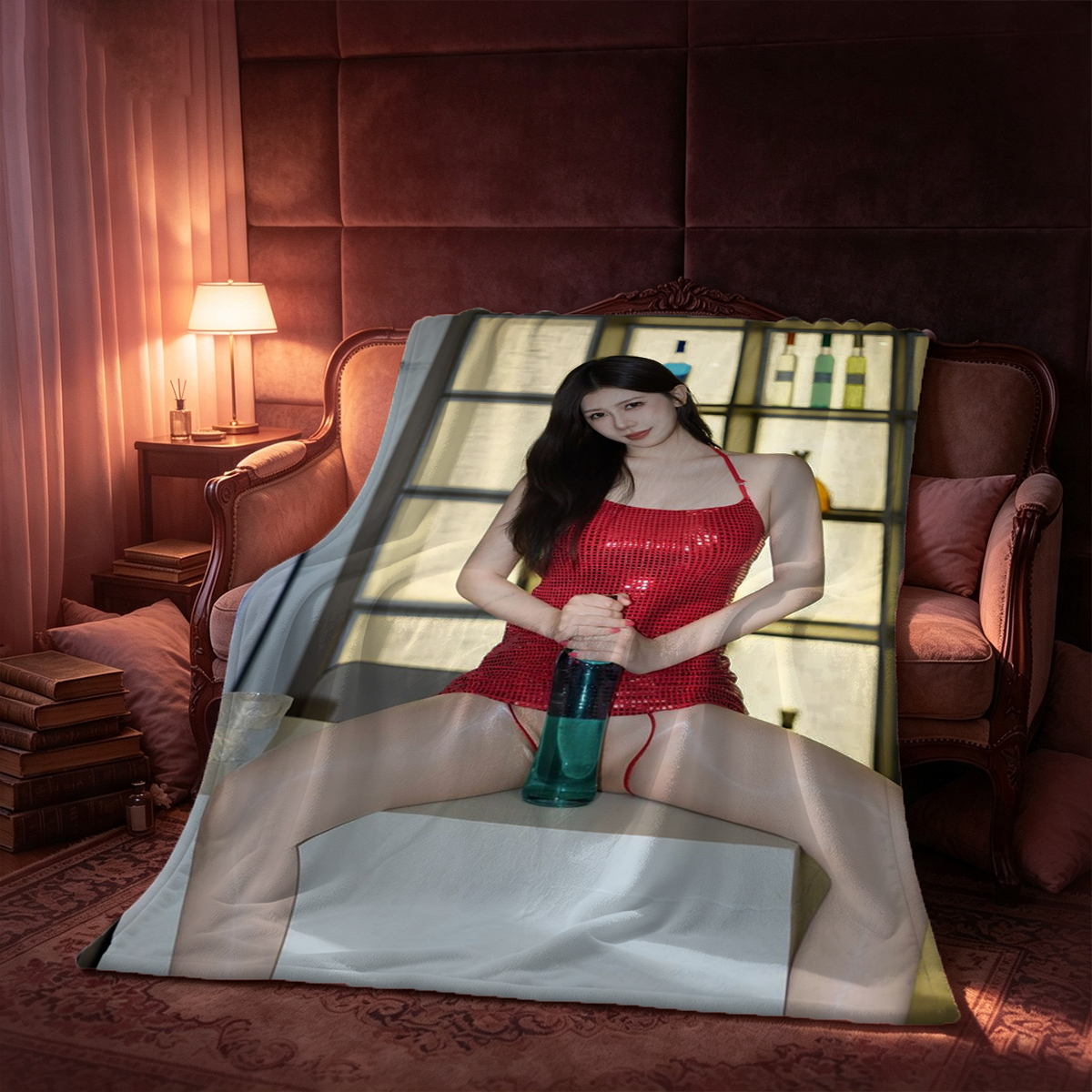 Rainy Day Seduction by the Window - Blanket