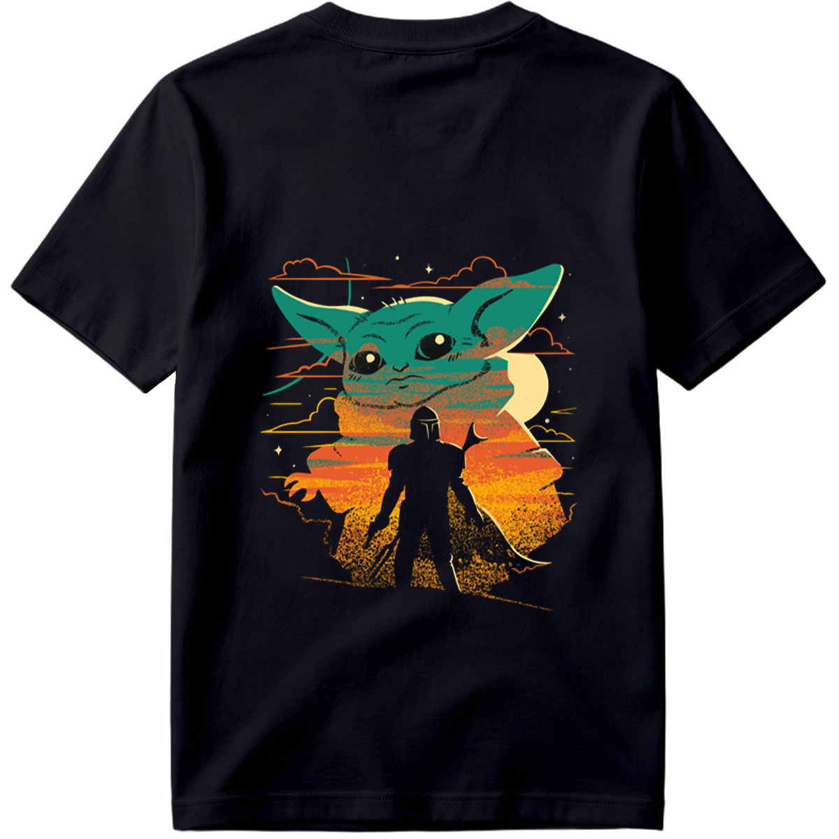 The Mandalorian and Grogu Sunset Silhouette - Tee