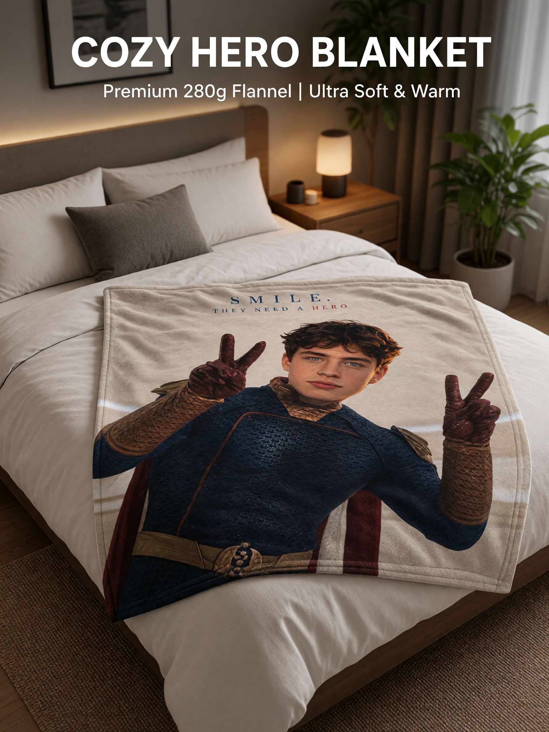 Custom Photo Blanket Personalized Ultra Soft Flannel Fleece Throw Anti-Pilling Portrait Blanket Ideal Keepsake Gift