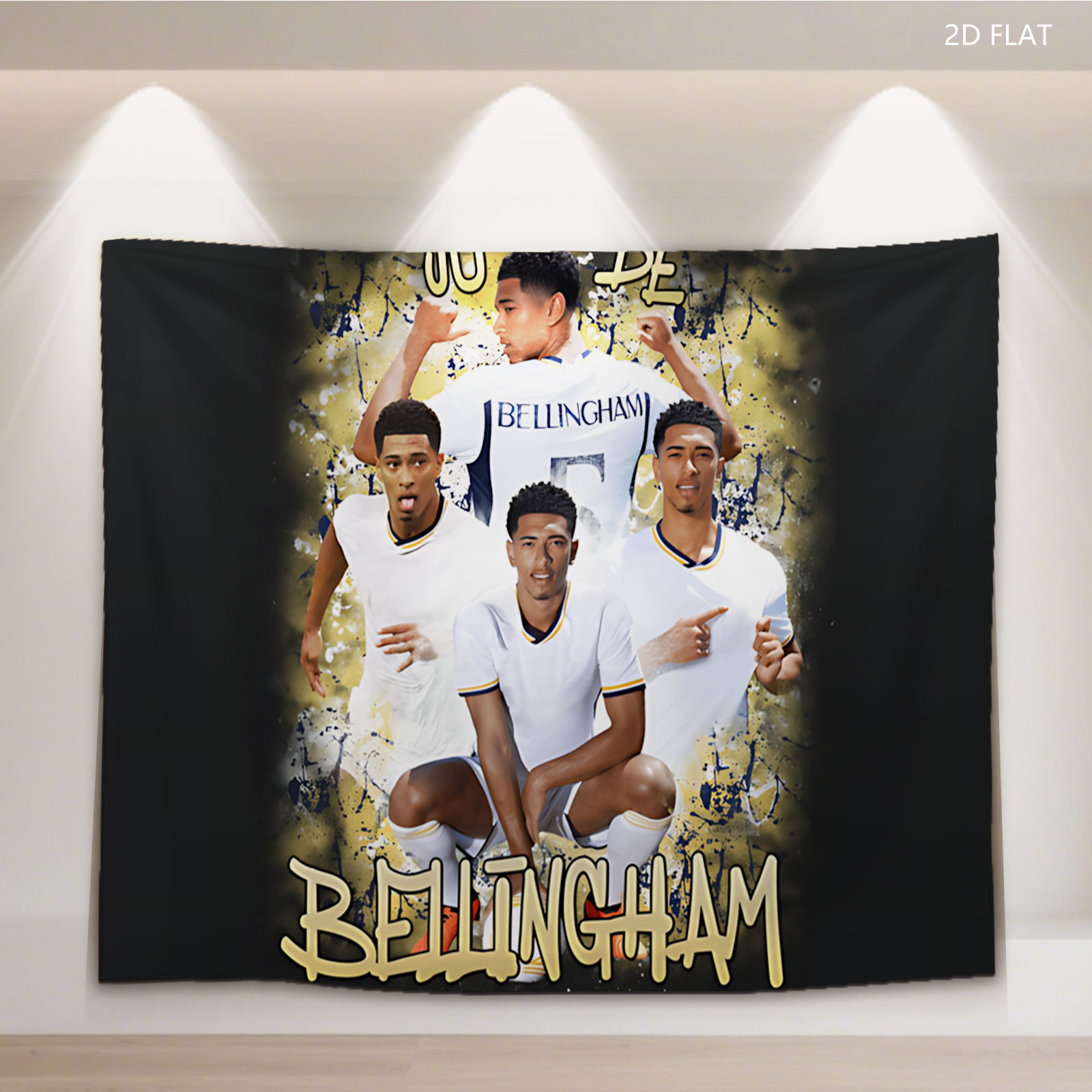 Bellingham Football Player Portrait Collage - Tapestry