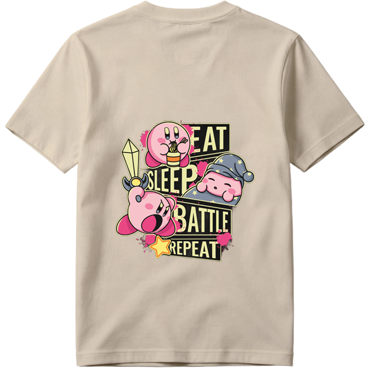 Kirby: Eat, Sleep, Battle, Repeat - Tee