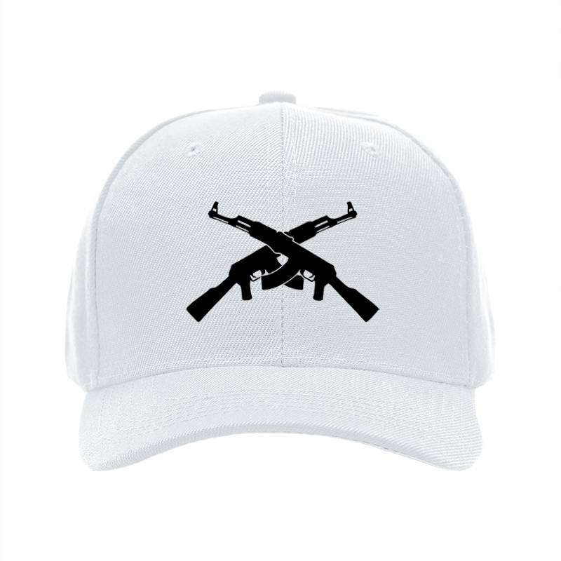 1pc New Baseball Cap with Crossed Guns Print and Bold Text Design Unisex Adjustable Hat for Outdoor Activities and Casual Wear Suitable for Adults Who Love Edgy Street Style and Fashion Statements