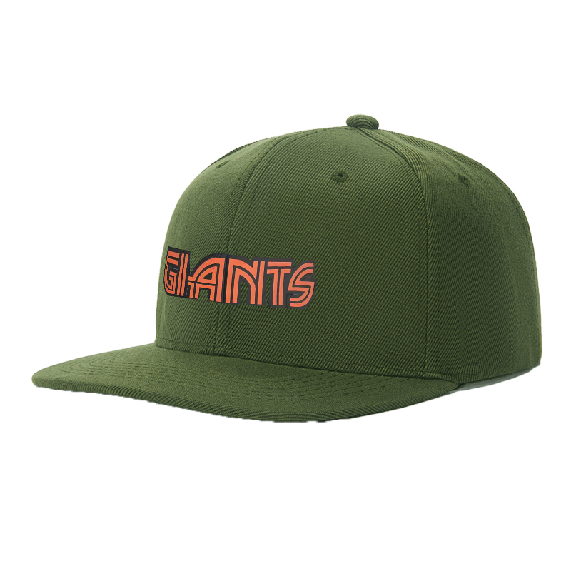 Flat Brim Baseball Cap Giants Logo Print Streetwear Underground Skate Style for Basketball Court Skate Park Urban Lifestyle Skaters Rappers Streetwear Enthusiasts