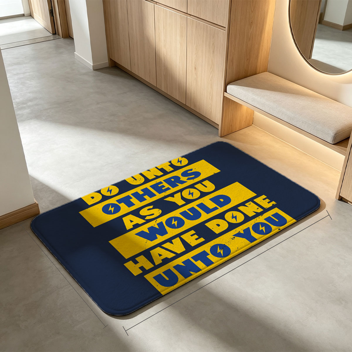 Golden Rule: Do Unto Others as You Would Have Done Unto You - Flannel floor mat