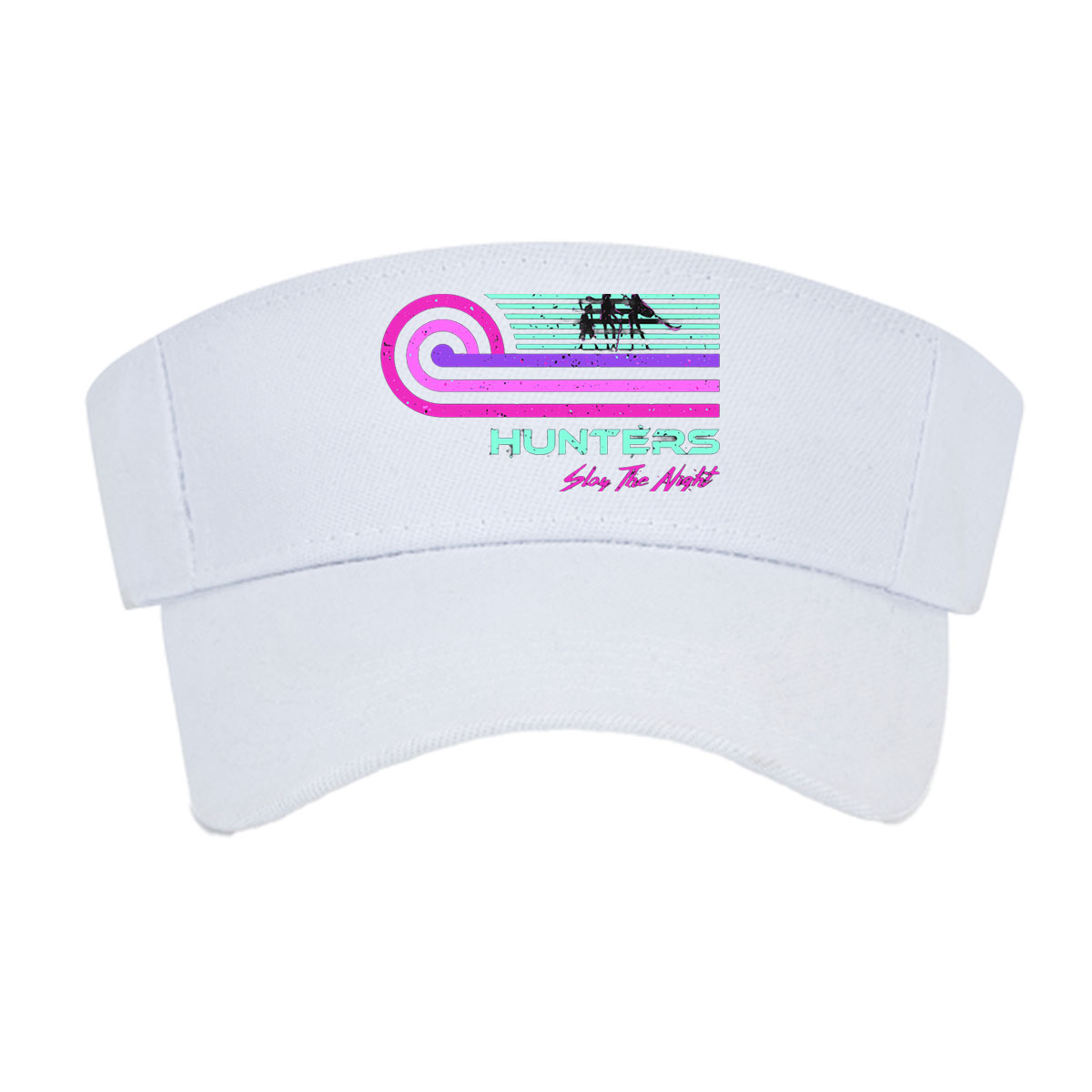 Hunters: Slay The Night - Silhouetted Figures in Neon Glow -  Visor cap