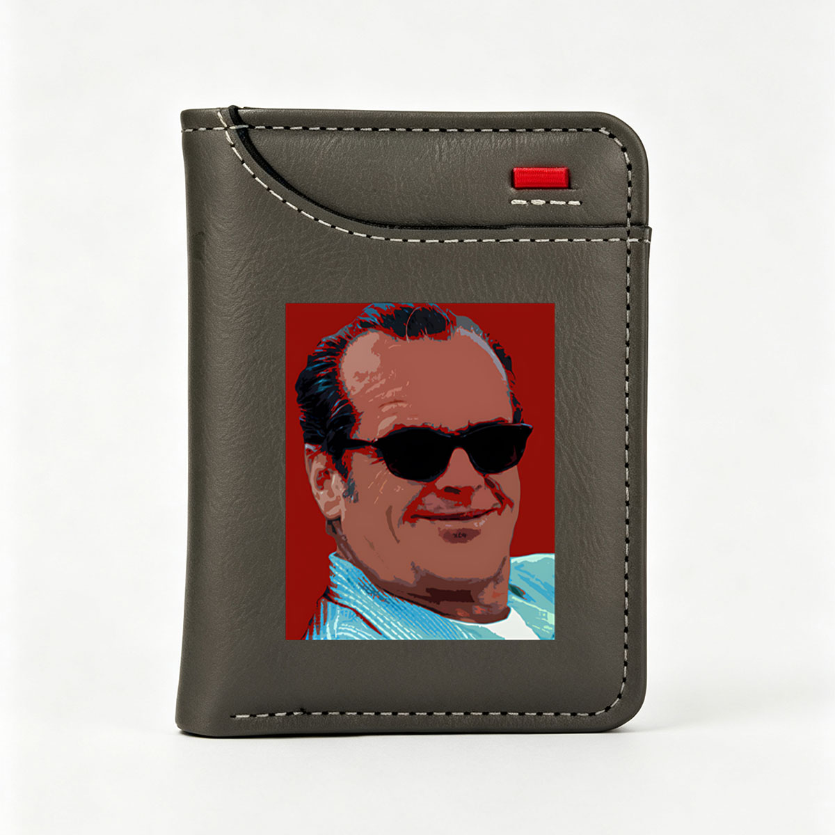 Jack Nicholson in Sunglasses, Pop Art Style Portrait - Vertical Style Wallet