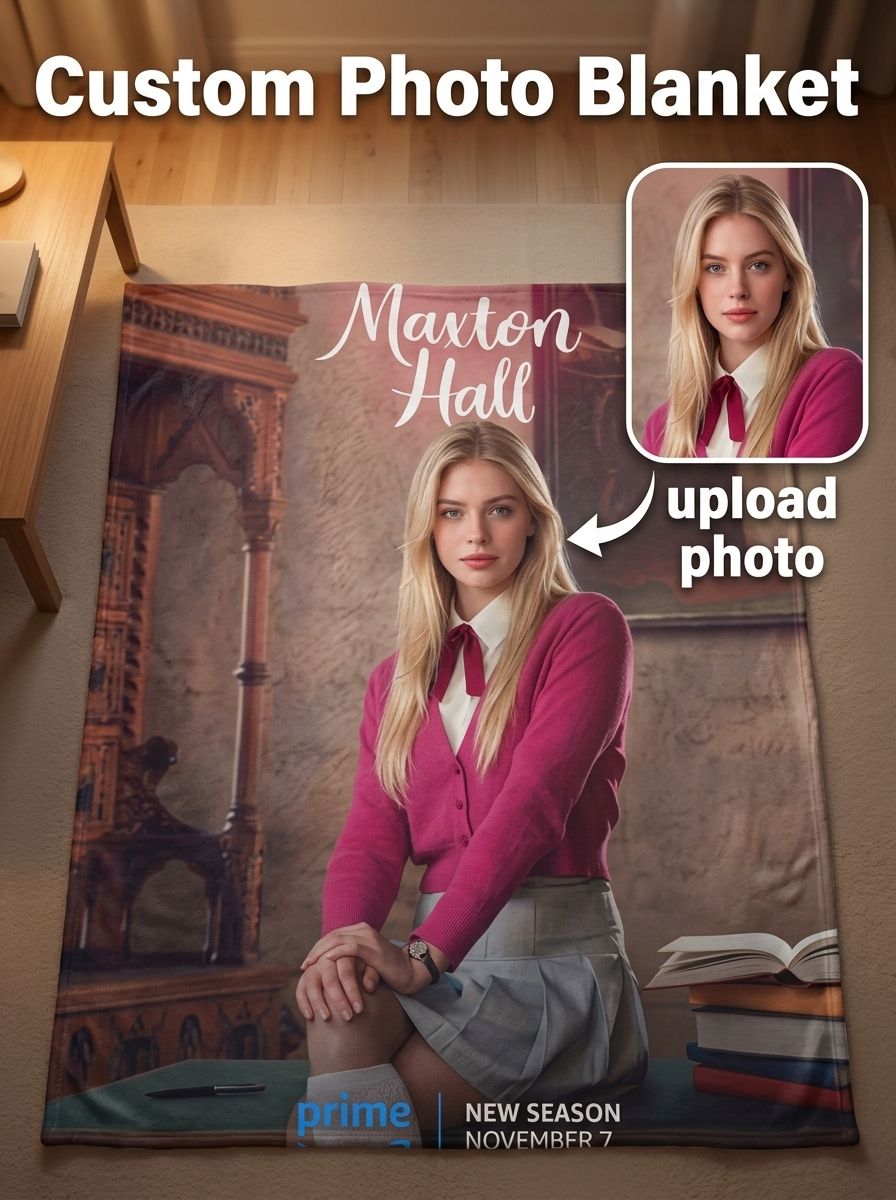 Personalized Photo Blanket Custom Face Print Flannel Throw Soft Anti-Pilling Fleece Bed Cover Ideal Cozy Keepsake Gift
