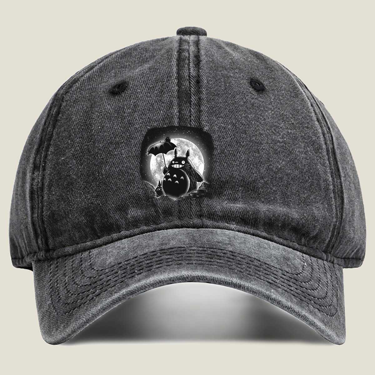 Totoro Under the Moonlight - Washed Denim - Baseball Cap