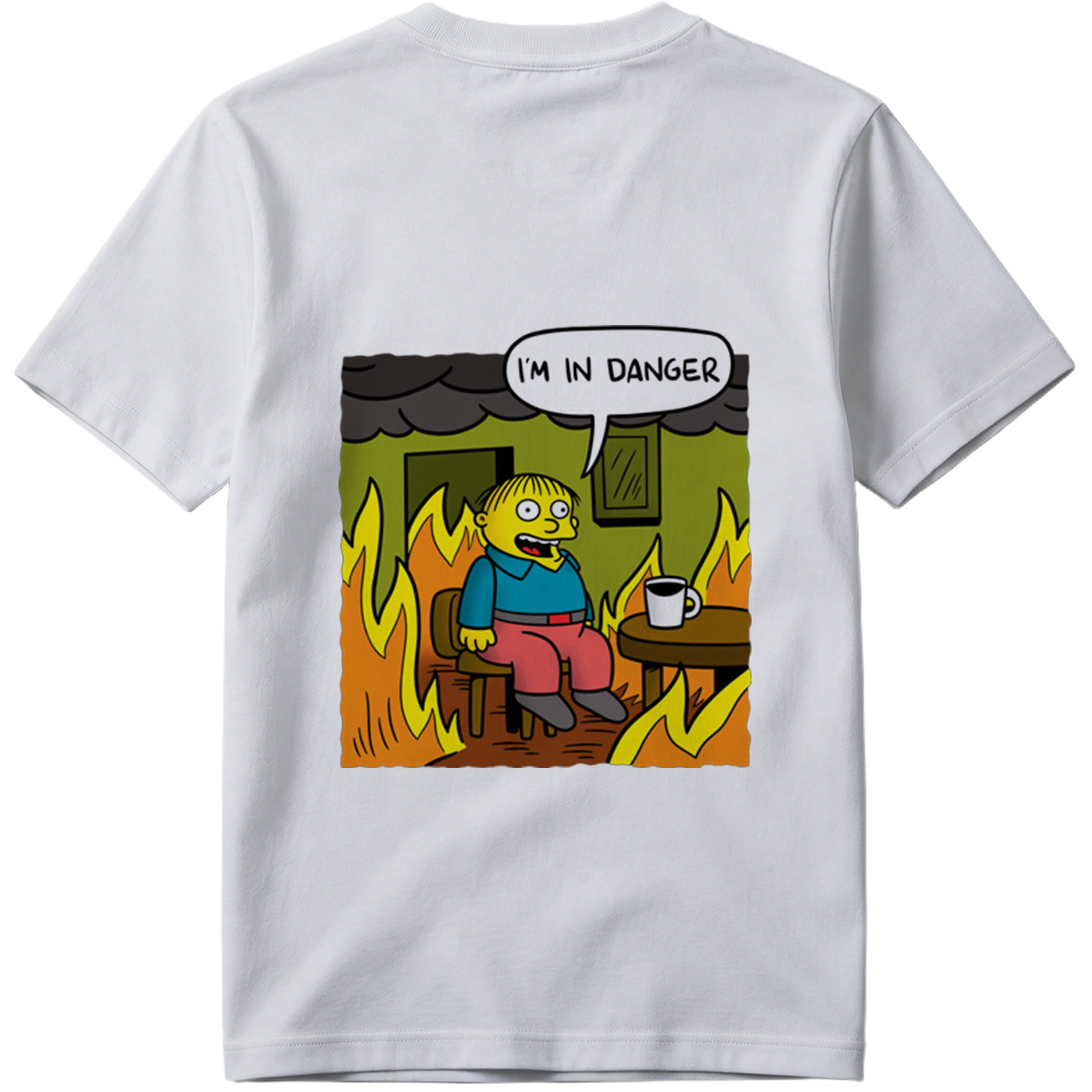 Simpsons Character in Burning Room - Tee