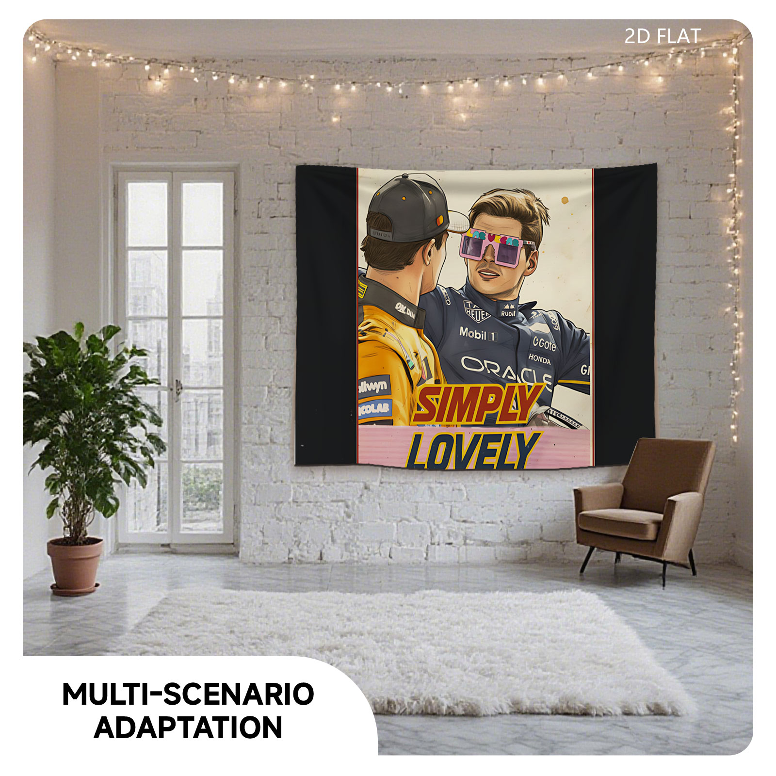 Max Verstappen and Lando Norris in Racing Gear, 
