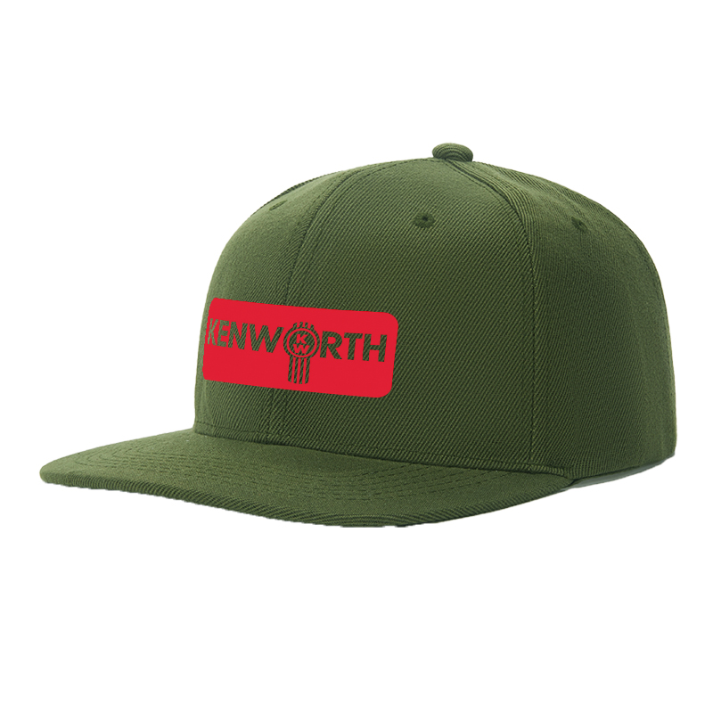 Flat Brim Baseball Cap Kenworth Logo Print Streetwear Underground Skate Style Basketball Court Skate Park Urban Outfit for Skaters Rappers Streetwear Enthusiasts