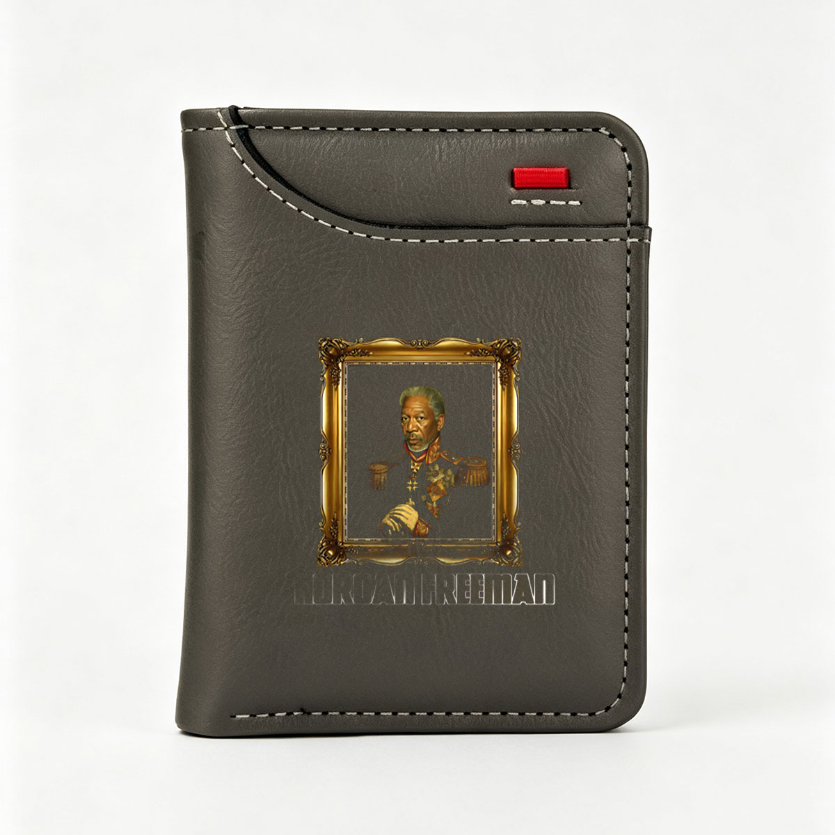 Morgan Freeman in Royal Military Attire Portrait - Vertical Style Wallet