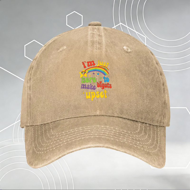 New Baseball Cap with Rainbow Pride Print 