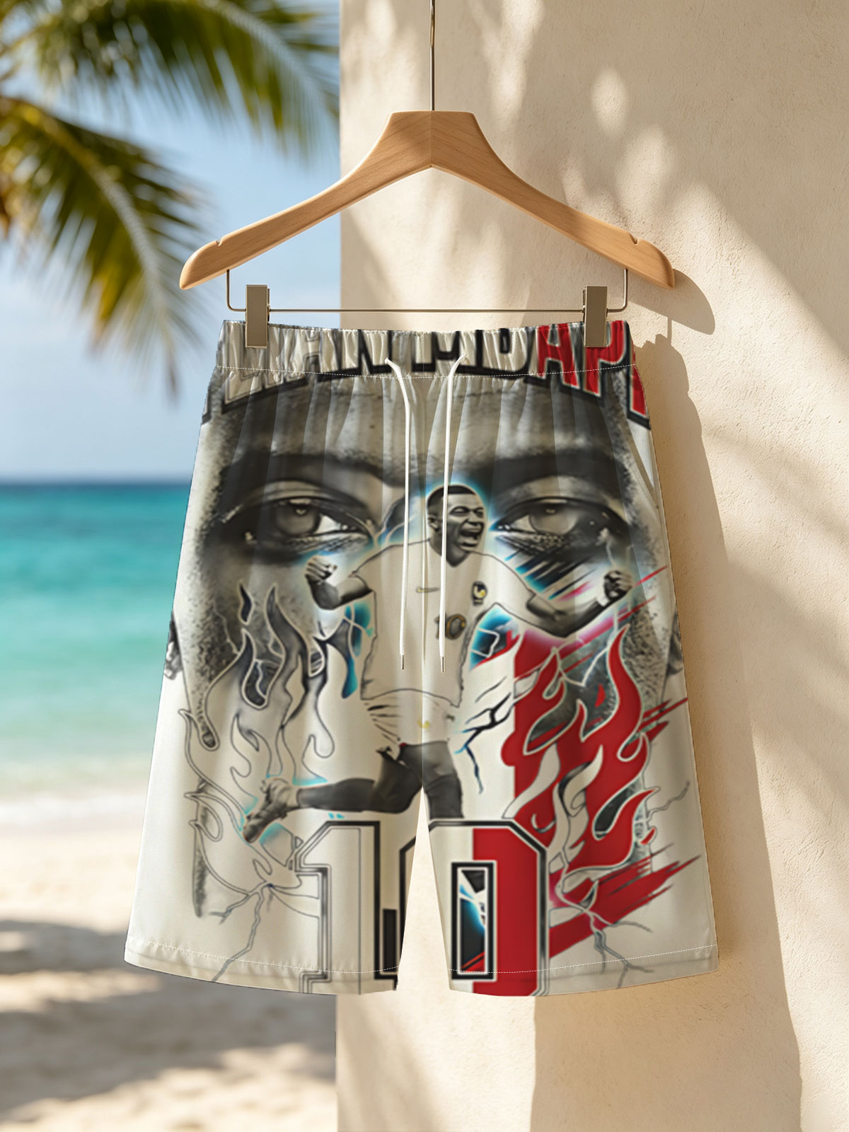 Kylian Mbappé France 2026 World Cup Jersey Design -  Beach shorts